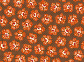 Dominique by Denise Urban - Tossed Flower Heads Brown (22330-A)