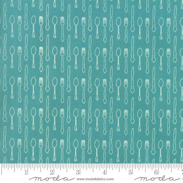 Sunday Supper by Sweetwater - Silverware in Teal (5655-11)