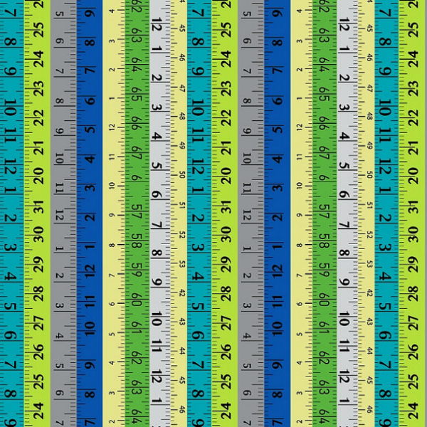A Cat Tale by Sarah Frederking - Measure Tapes in Blue (3056-76)