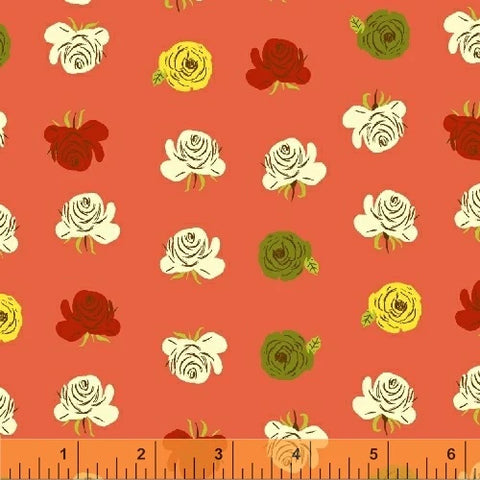Far Far Away II by Heather Ross for Windham Fabric - Red Orange (51203-10)