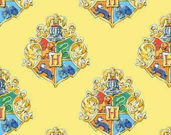 Wizarding World Harry Crest Yellow by Camelot Fabrics (23800523JAS)