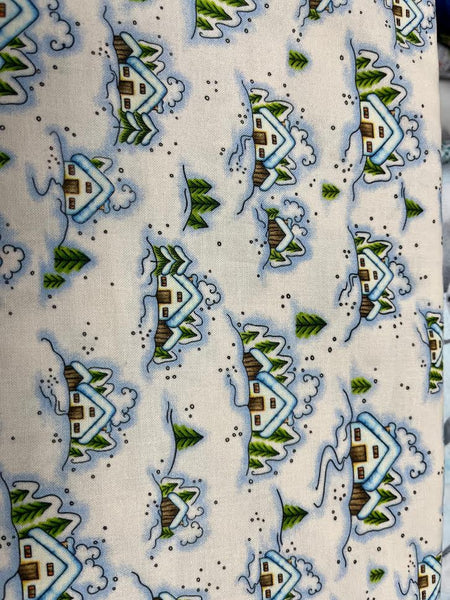 Snowy House on Cream (FST44)