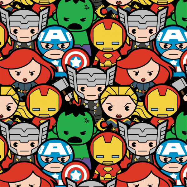 Marvel Kawaii by Camelot Fabrics - Avengers Assemble in Multi (13020701-01)