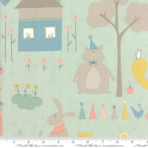 Corner of 5th and Fun by Sandy Gervais - Play Day in Blue Eyes Cotton Brushed Cotton (17901-13B)