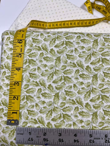 Bramble Cottage by Brenda Riddle Acorn Quilts for Moda - Green leaf on cream (18693-13)
