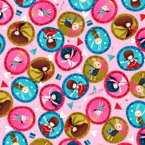 Gift of Friendship by Santoro - Girl Medallions in Pink (26028-P)