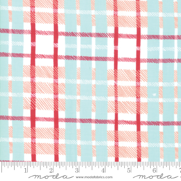 To Be Jolly by One Canoe Two - Plaid in Frosty and Berry (30646-12)
