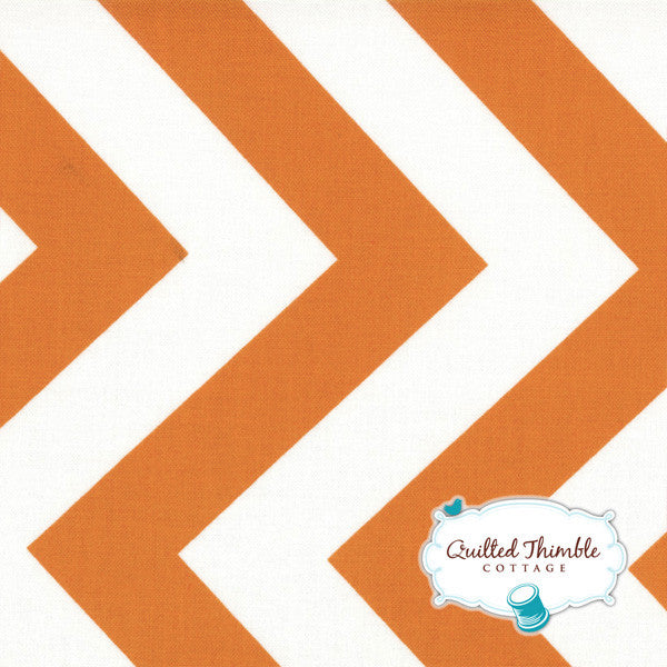 Half Moon Modern by Moda Fabrics - Tangerine Big Zig Zag (32349-17)