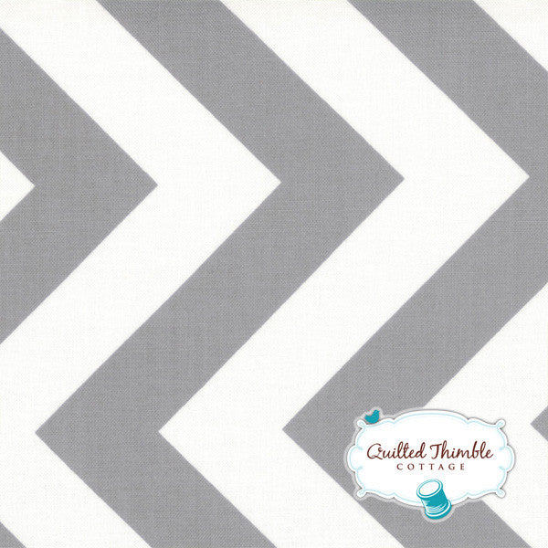 Half Moon Modern by Moda Fabrics - Steel Big Zig Zag (32349-21)