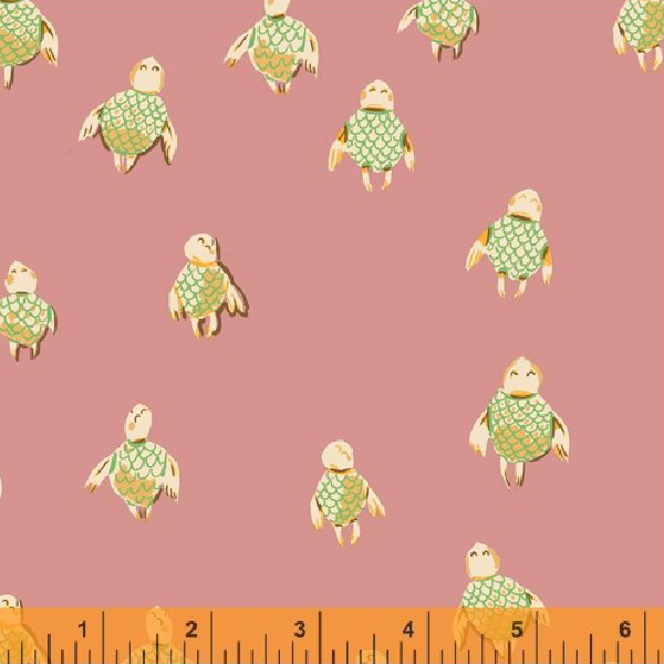 Malibu by Heather Ross - Sea Turtles in Rose (52150-16)