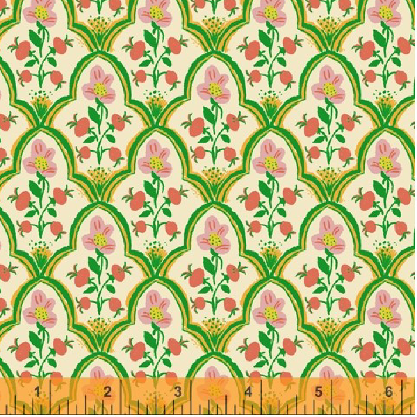 Malibu by Heather Ross - Wood Block in Mustard (52151-18)