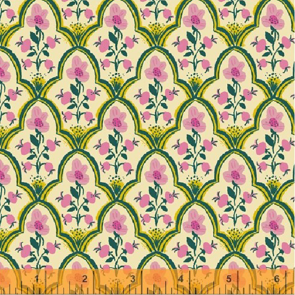 Malibu by Heather Ross - Wood Block in Pink (52151-7)