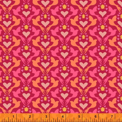 Eden by Sally Kelly for Windham Fabrics -  Dovelove Red (52808-8)