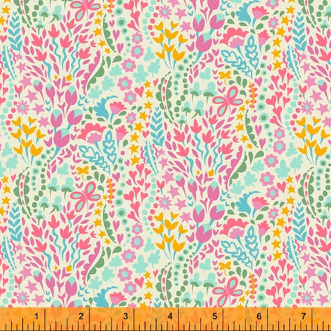 Eden by Sally Kelly for Windham Fabrics - Flower Blanket Cream (52809-1)