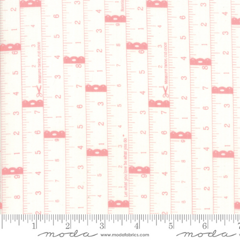 Little Snippets by Bonnie and Camille - Measure Twice in Coral and Cream (55181-13)