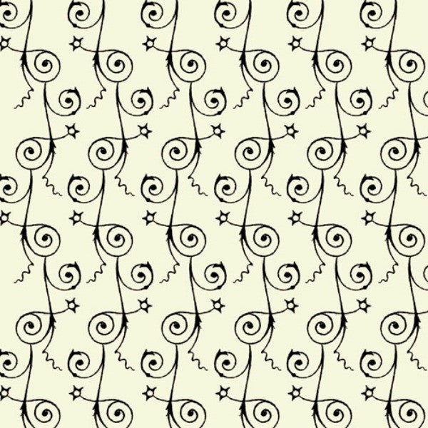 Sew Scary by Janet Wecker-Frisch - Eggshell Swirly Stripe (23862-E)