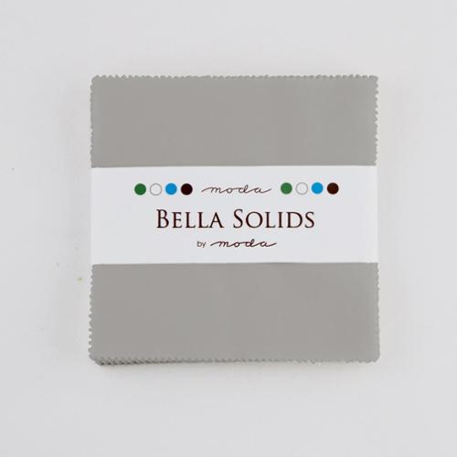 Bella Solids by Moda Fabrics - Charm Pack - Silver (9900-183PP)