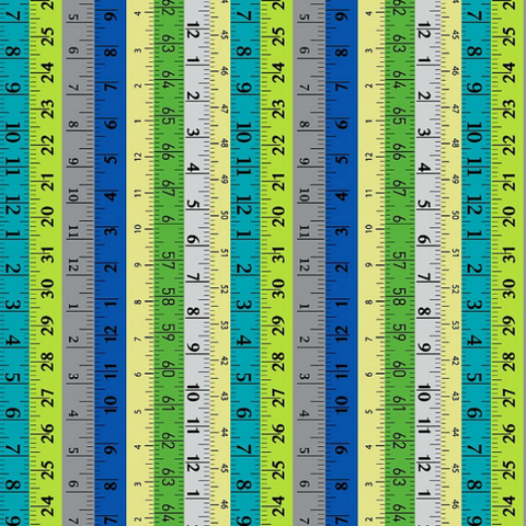 A Cat Tale by Sarah Frederking - Measure Tapes in Blue (3056-76)