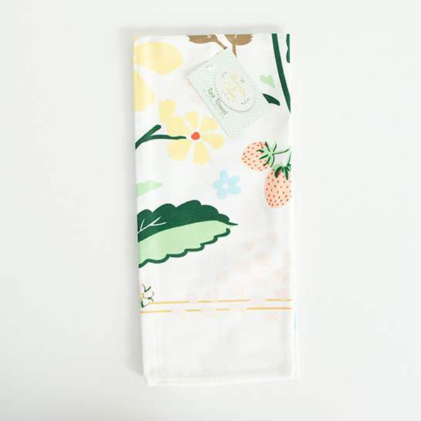 Tea Towel by Lauren Nash - Bunnies & Cream (TT6026-CREAM)