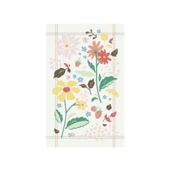 Tea Towel by Lauren Nash - Bunnies & Cream (TT6026-CREAM)