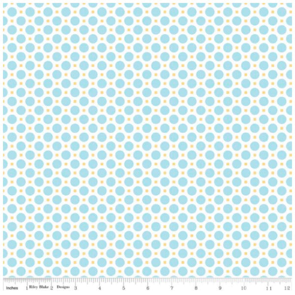 Sew Cherry 2 by Lori Holt - Circle in Aqua (C5805-AQUA)