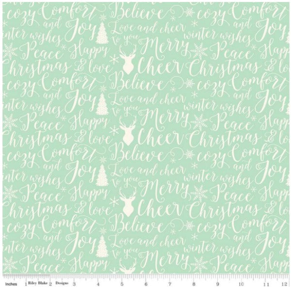 Comfort and Joy by Dani Mogstad - Comfort Words in Light Green (C6264-LTGREEN)