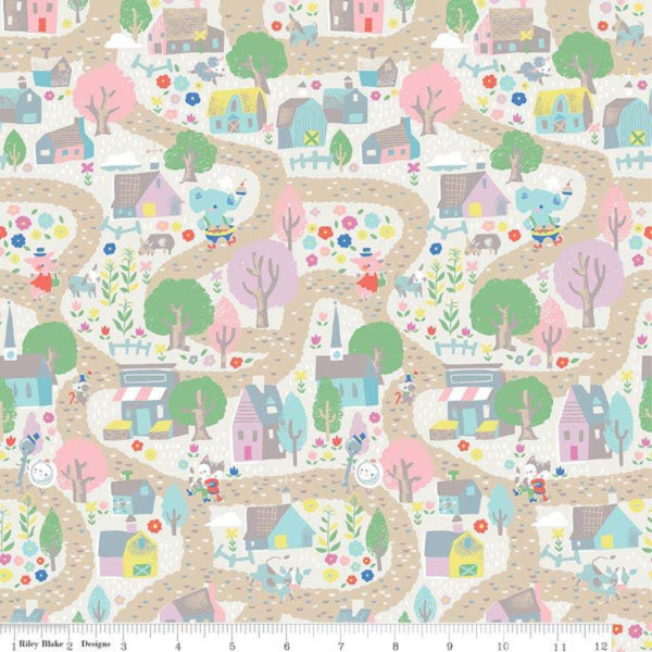 Once Upon a Rhyme by Jill Howarth - Village in Cream (C8021-CREAM)
