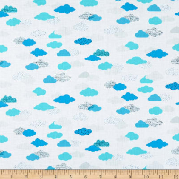 Flight by Dear Stella - Cloud Nine on White (1117-WHITE)
