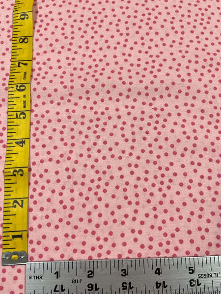 Pink on Pink Polka Dot yardage (FST15)