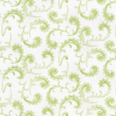 Elizabeth A Flowerhouse Collection by Debbie Beaves - green scroll (19896)