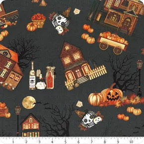 By Color Principle for Henry Glass Fabrics - - Haunted Village (2799-99)