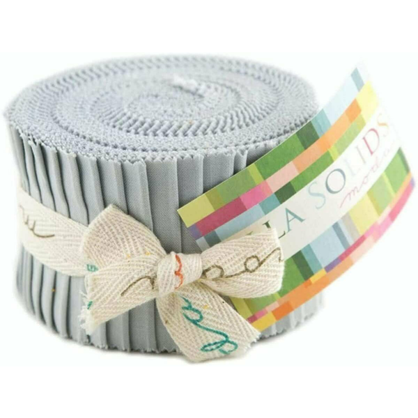 Bella Solids by Moda Fabrics - Jelly Roll - Zen Grey (9900JJR-185)