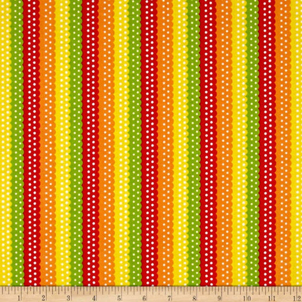 On the Road - Ribbon Stripe in Tomato - Studio 8 for Quilting Treasures (26198-R)