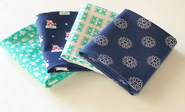 A Little Sweetness by Tasha Noel - Fat Quarter Panel in Navy (C6511-NAVY)