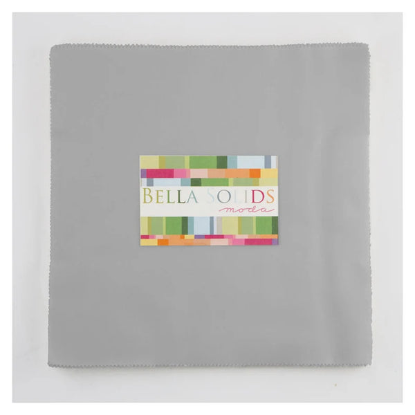 Bella Solids by Moda Fabrics - Junior Layer Cake - Silver (9900JLC-183)