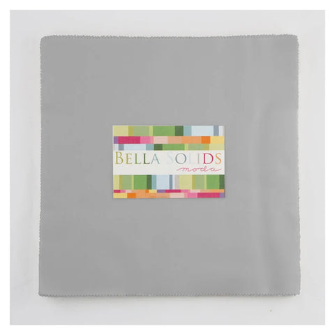 Bella Solids by Moda Fabrics - Junior Layer Cake - Silver (9900JLC-183)