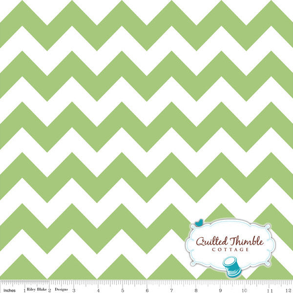 Chevrons by Riley Blake Designs - Medium Green (C320-30)