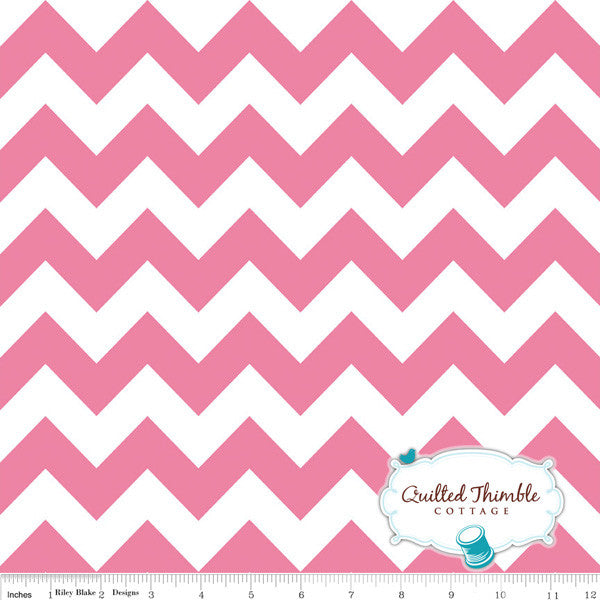 Chevrons by Riley Blake Designs - Medium Hot Pink (C320-70)