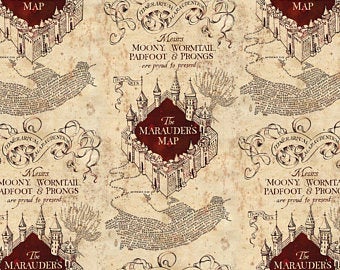 Harry Potter Marauder's Map Fabric (2380019JAS)