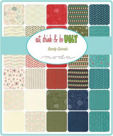 Eat, Drink & Be Ugly by Sandy Gervais - Peppermints in Snow Red (17926-21)