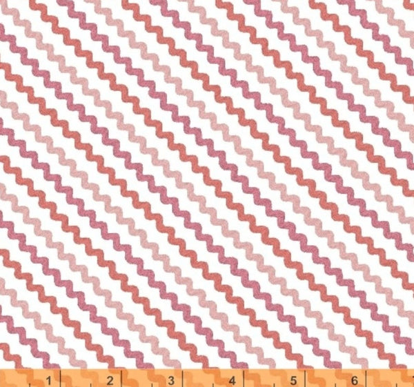 A Stitch In Time - Ric Rac Pink by Whistler Studios from Windham Fabrics (51513-6)