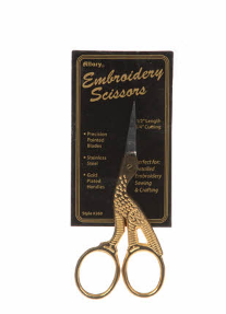 Gold - Stork 3.5" Embroidery Scissors (260A)